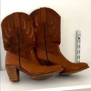 Frye vintage all leather cowboy boots size 7.5
